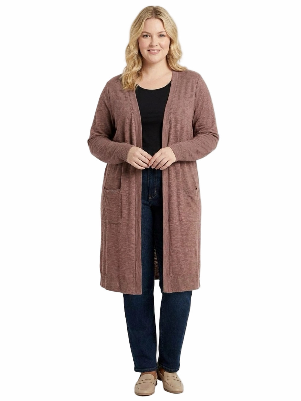 Torrid Cozy Lightweight Open Front Long Cardigan Sweater Plus Sz 4X Woman Lady